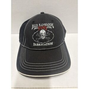 Stunt Fabrication Skull Wrench Chain Embroidered Hat Black Adjustable